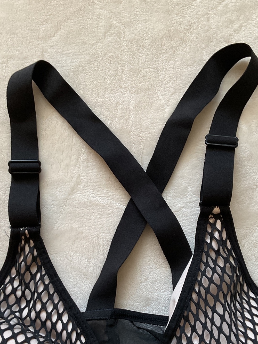 Victoria's Secret Black Fishnet Overlay Bralette - Picture 5 of 6